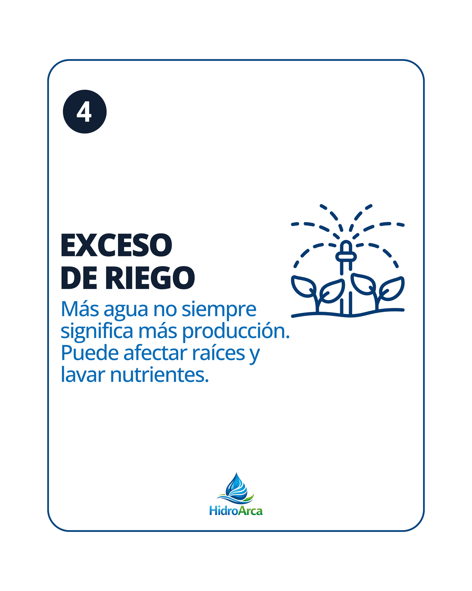 Recomendación técnica de HidroArca sobre riego